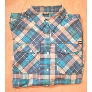 NRS Mens Pearl Snap Button Up Long Sleeve Shirt Size Medium Western